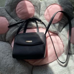 Kate Spade Laurel Way Mini Alysanne Black Leather Shoulder Bag